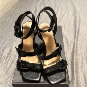 Vince Camuto Elegant Black Strappy Heels